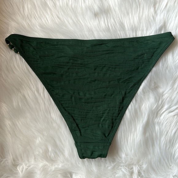 Aerie Jacquard Cheeky Bikini Bottoms Green Size Large - Picture 7 of 7